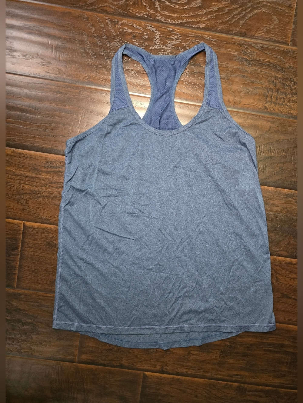 Xersion Womens Blue Racerback Athletic Tank Top Slim Fit Large